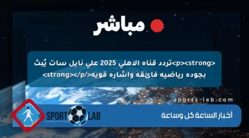 <p><strong>تردد قناة الأهلي 2025 على نايل سات يُبث بجودة رياضية فائقة وإشارة قوية</strong></p>